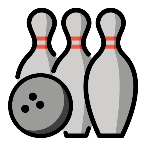 Bowling as drawn by OpenMoji in 15.1