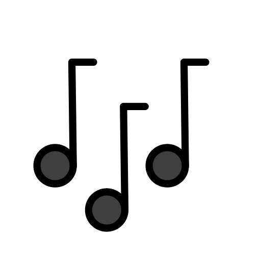 Musical Notes as drawn by OpenMoji in 15.1