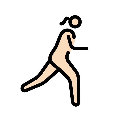 Woman Running Facing Right: Light Skin Tone, the design in this release