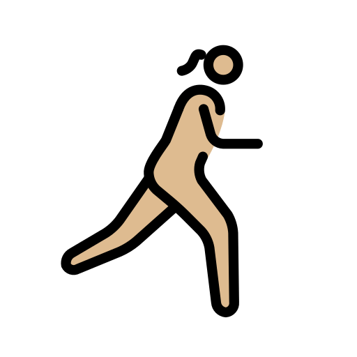 Woman Running Facing Right: Medium-Light Skin Tone, the design in this release