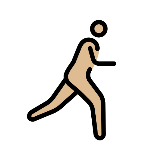 Man Running Facing Right: Medium-Light Skin Tone, the design in this release