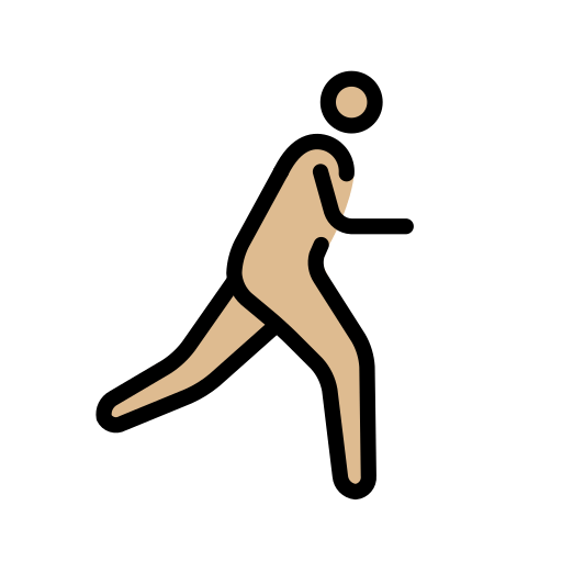Person Running Facing Right: Medium-Light Skin Tone, the design in this release