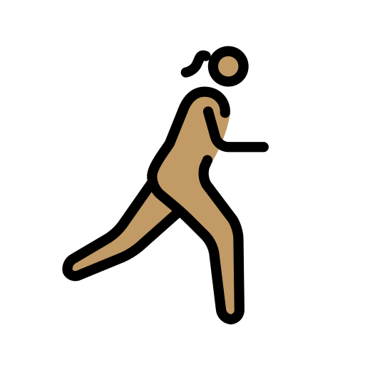 Woman Running Facing Right: Medium Skin Tone, the design in this release