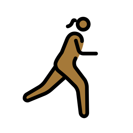 Woman Running Facing Right: Medium-Dark Skin Tone, the design in this release
