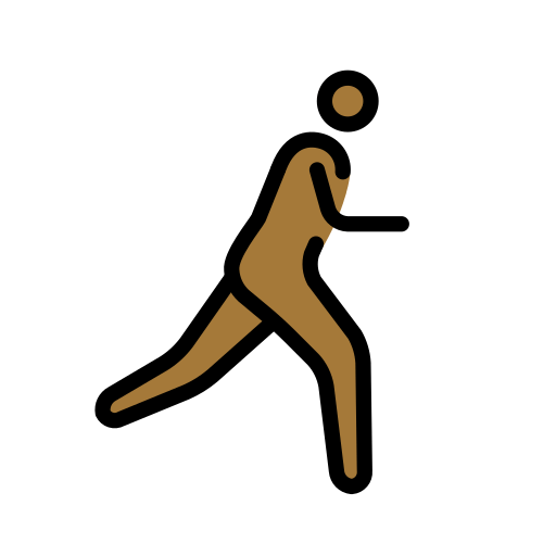 Man Running Facing Right: Medium-Dark Skin Tone, the design in this release