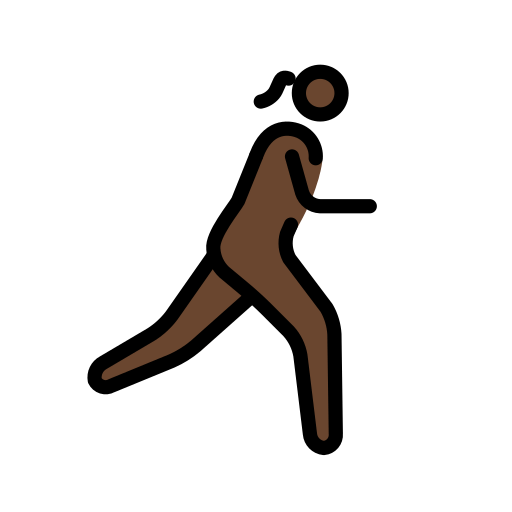 Woman Running Facing Right: Dark Skin Tone, the design in this release