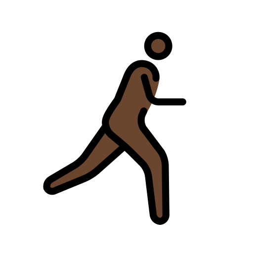 Man Running Facing Right: Dark Skin Tone, the design in this release