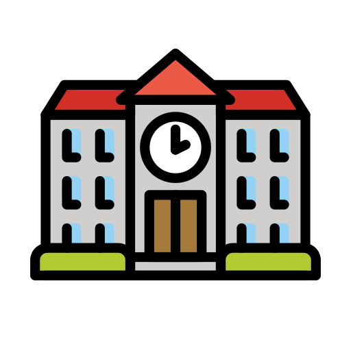 School as drawn by OpenMoji in 15.1