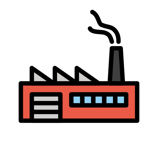Factory as drawn by OpenMoji in 15.1