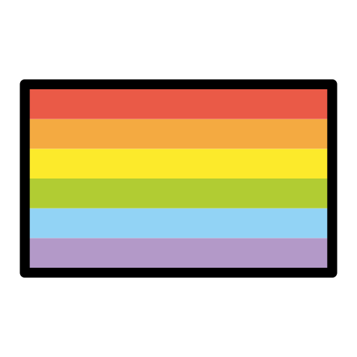 Rainbow Flag as drawn by OpenMoji in 15.1