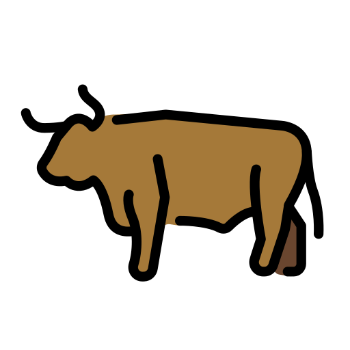 Ox as drawn by OpenMoji in 15.1