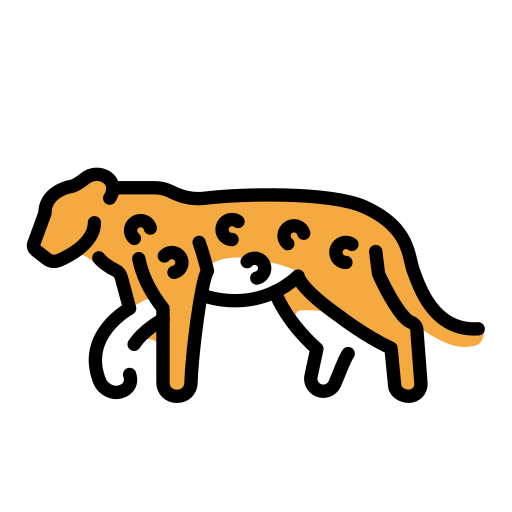 Leopard as drawn by OpenMoji in 15.1