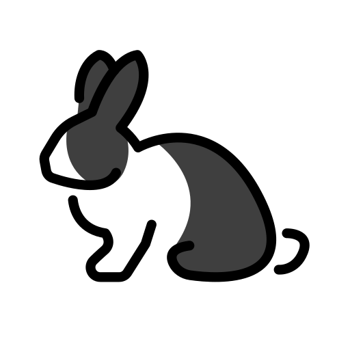 Rabbit as drawn by OpenMoji in 15.1
