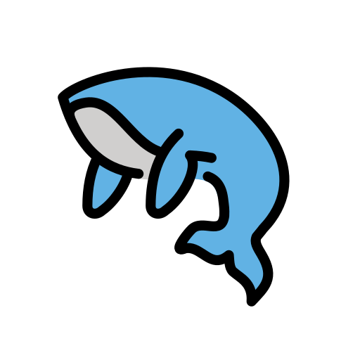Whale as drawn by OpenMoji in 15.1