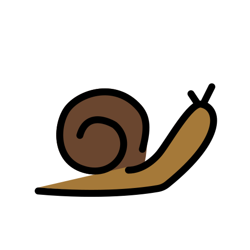 Snail as drawn by OpenMoji in 15.1