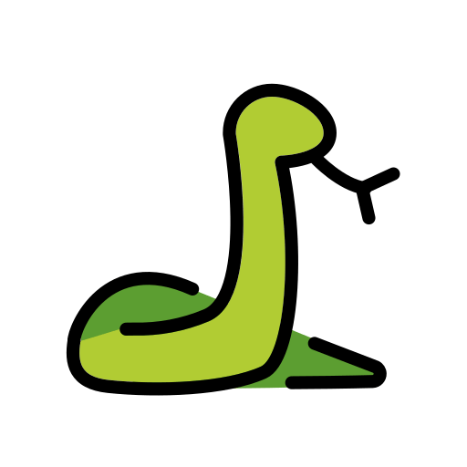 Snake as drawn by OpenMoji in 15.1