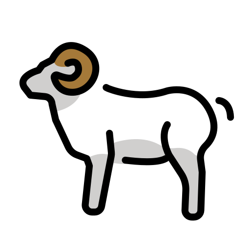 Ram as drawn by OpenMoji in 15.1