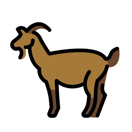 Goat as drawn by OpenMoji in 15.1