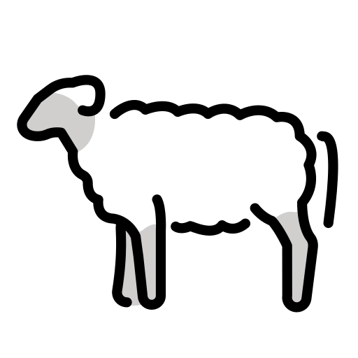 Ewe as drawn by OpenMoji in 15.1
