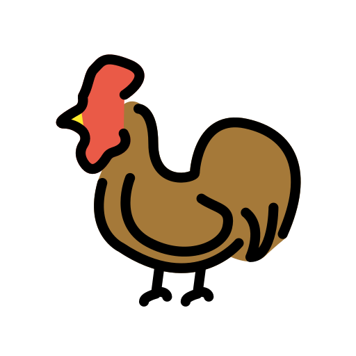 수탉 as drawn by OpenMoji in 15.1
