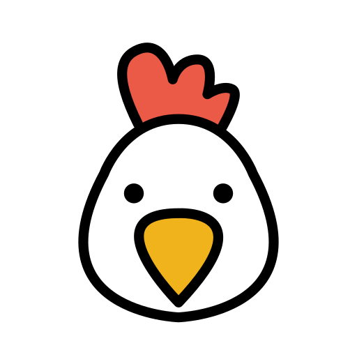Chicken as drawn by OpenMoji in 15.1