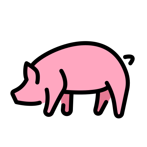 Pig as drawn by OpenMoji in 15.1