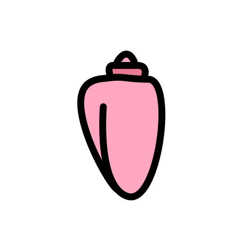 Spiral Shell as drawn by OpenMoji in 15.1