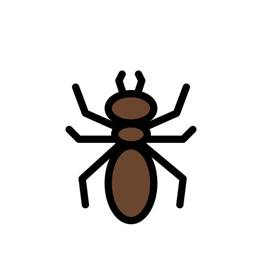 Ant as drawn by OpenMoji in 15.1