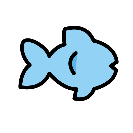 Fish as drawn by OpenMoji in 15.1