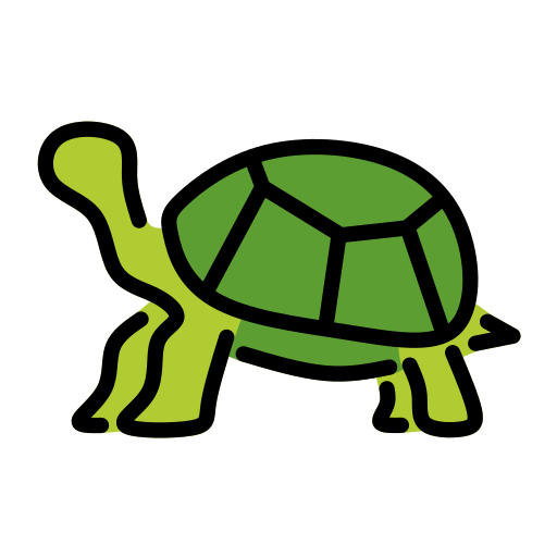 カメ as drawn by OpenMoji in 15.1