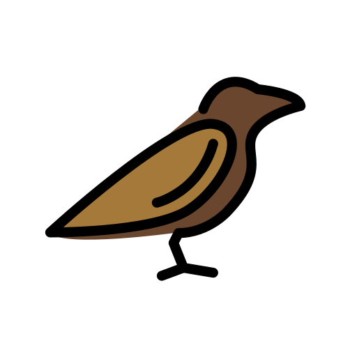 Bird as drawn by OpenMoji in 15.1