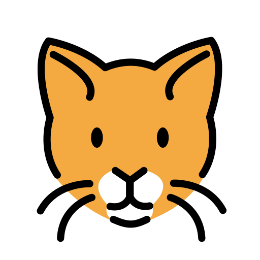 Cat Face as drawn by OpenMoji in 15.1