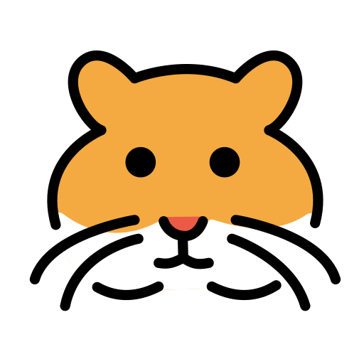 Hamster as drawn by OpenMoji in 15.1