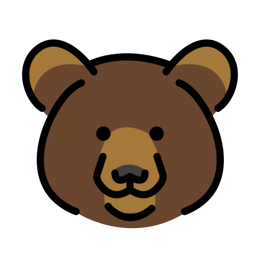 Bear as drawn by OpenMoji in 15.1