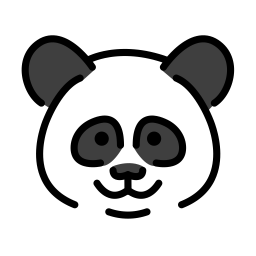 Panda as drawn by OpenMoji in 15.1