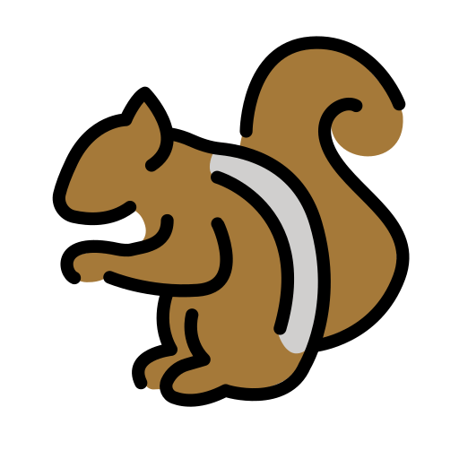 Streifenhörnchen as drawn by OpenMoji in 15.1