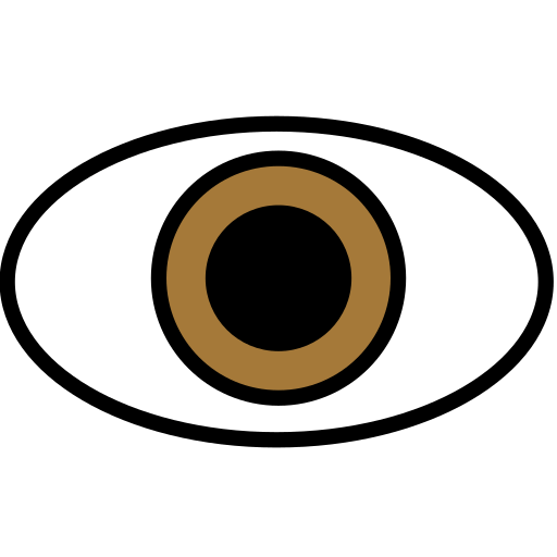 Eye as drawn by OpenMoji in 15.1