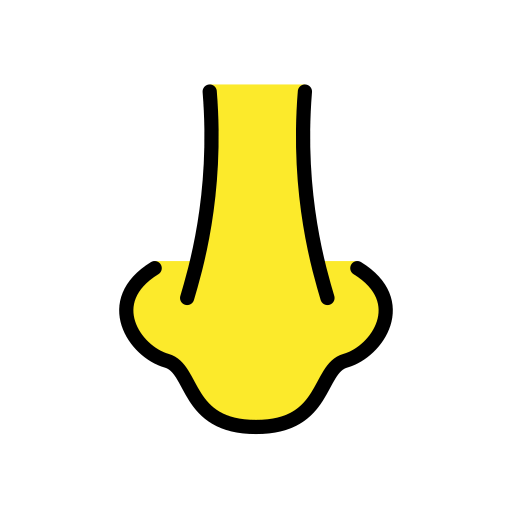Nose as drawn by OpenMoji in 15.1