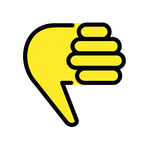 Thumbs Down as drawn by OpenMoji in 15.1