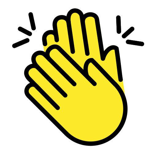 Mani Che Applaudono as drawn by OpenMoji in 15.1