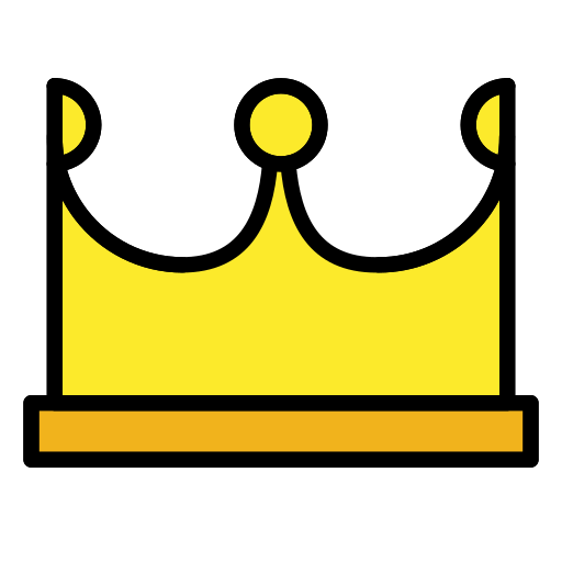 Crown as drawn by OpenMoji in 15.1