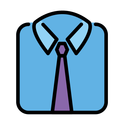 Necktie as drawn by OpenMoji in 15.1