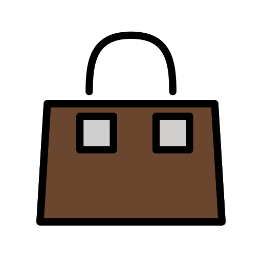 Handbag as drawn by OpenMoji in 15.1
