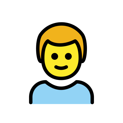 Boy as drawn by OpenMoji in 15.1
