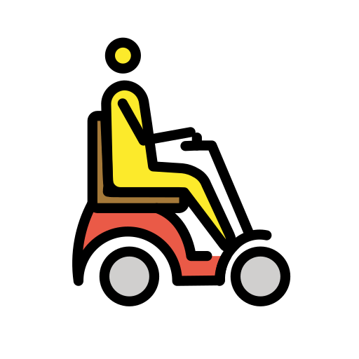 Man in Motorized Wheelchair Facing Right, the design in this release