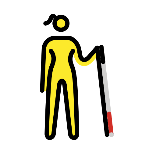 Woman with White Cane Facing Right, the design in this release