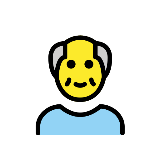 Old Man as drawn by OpenMoji in 15.1