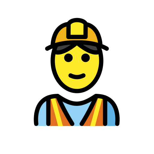 Operaio Edile as drawn by OpenMoji in 15.1