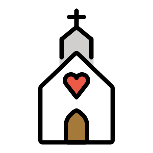 كنيسة زفاف as drawn by OpenMoji in 15.1