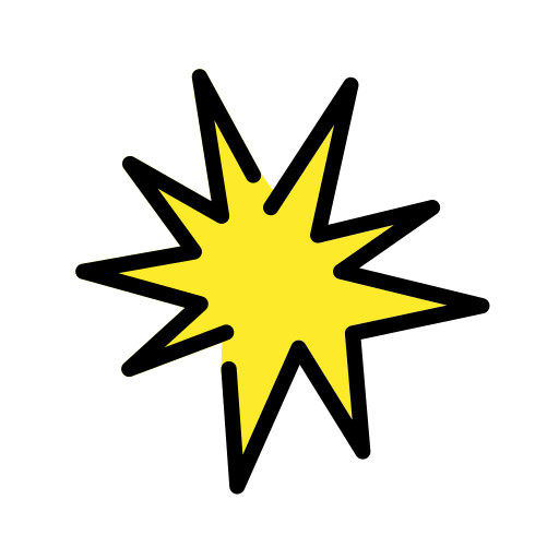Collisione as drawn by OpenMoji in 15.1